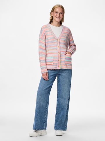 Pieces Cardigan in Rosa/ Bunt