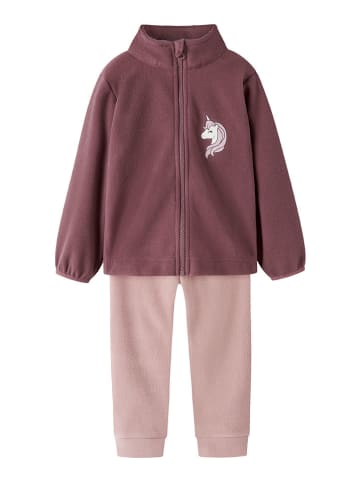 name it 2tlg. Outfit in Rosa/ Braun