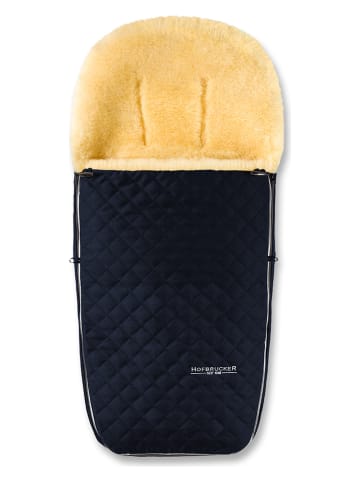 Hofbrucker Lammfell-Fußsack "Polaris Limited Edition" in Dunkelblau - (L)105 x (B)40 cm