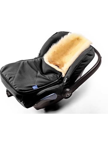 Hofbrucker Lammfell-Fußsack "Maxi" in Schwarz - (L)80 x (B)30 cm