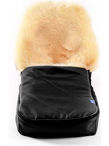 Hofbrucker Lammfell-Fußsack "Maxi" in Schwarz - (L)80 x (B)30 cm