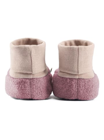 Hofbrucker Wollwalk-Krabbelschuhe "Elias" in Rosa