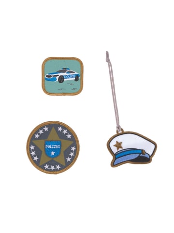 Lässig 3er-Set: Patches "Police" in Blau/ Grün/ Weiß