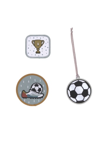 Lässig 3-delige set: patches "Football" wit/zwart/blauw
