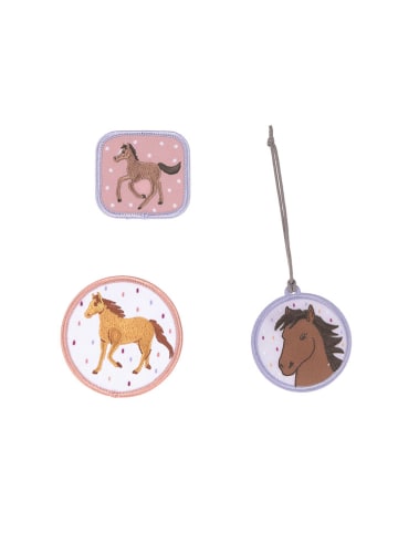 Lässig 3er-Set: Patches "Horse" in Rosa/ Hellbraun/ Hellblau