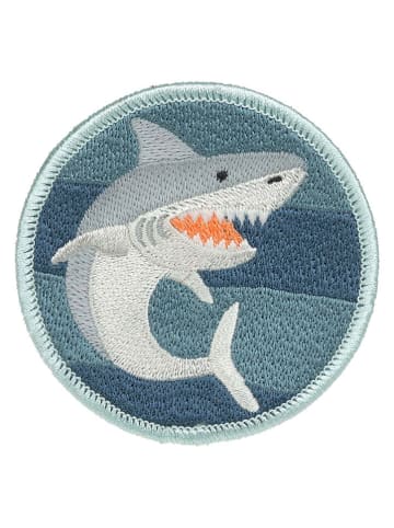 Lässig 3er-Set: Patches "Shark" in Grau/ Hellblau