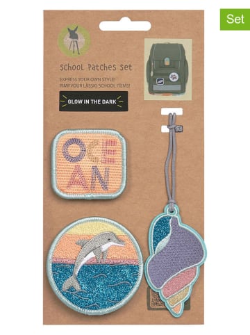 Lässig 3-delige set: patches "Dolphin" meerkleurig