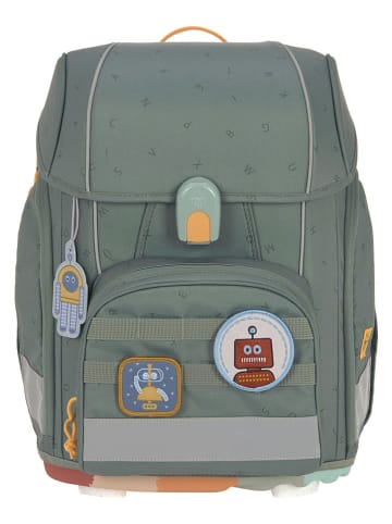 Lässig 7-delige schooltasset "Unique Letters" kaki - (B)30 x (H)41,5 x (D)25 cm