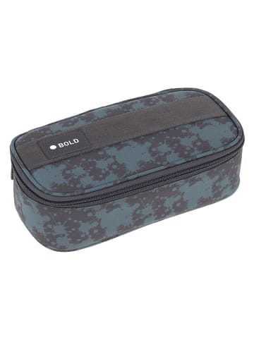 Lässig Federmäppchen "Bold Spots" in Dunkelblau/ Grau - (L)22,5 x (B)6,5 x (H)12 cm