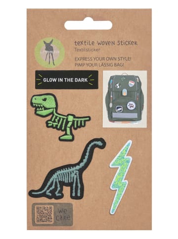 Lässig Textil-Sticker "Dino" in Grün