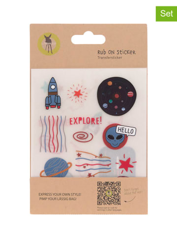 Lässig Transfer-Sticker "Space" in Blau/ Rot