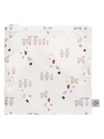 Lässig 2er-Set: Snacktaschen "Tiny Farmer Dots/Sheep" in Creme/ Bunt - (L)17 x (B)18 cm