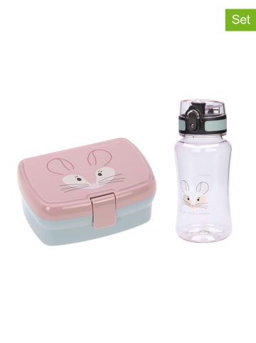 Lässig 2tlg. Lunch-Set "About Friends Chinchilla" in Rosa/ hellblau