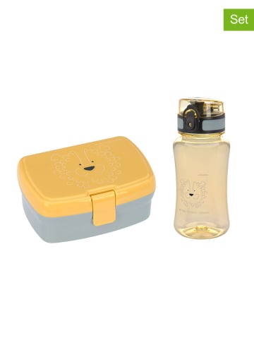 Lässig 2tlg. lunchset "About Friends Lion" geel/lichtblauw