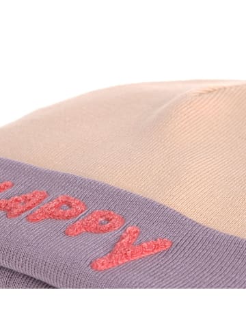 Lässig Wollbeanie "Little Gang Happy" in Lila/ Rosa