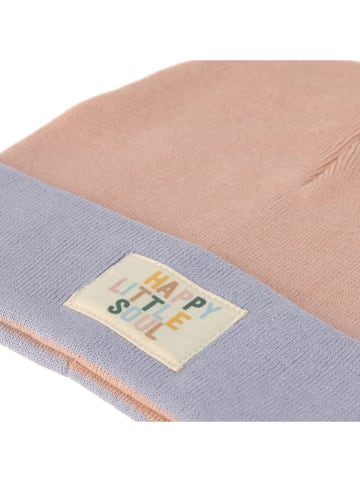 Lässig Beanie abrikooskleurig/lichtpaars