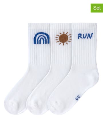 Lässig 3er-Set: Socken "Little Gang Run" in Weiß
