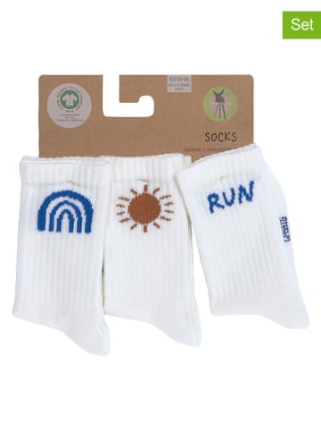 Lässig 3er-Set: Socken "Little Gang Run" in Weiß