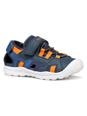 Geox Halbsandalen "Vaniett" in Dunkelblau/ Orange
