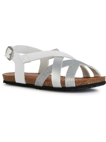 Geox Sandalen "Chilene" in Weiß/ Silber