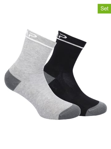 cmp 2er-Set: Socken in Hellgrau/ Schwarz