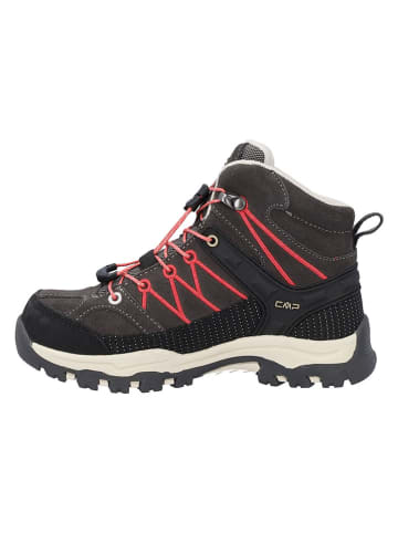 cmp Leder-Trekkingschuhe "Rigel Mid" in Anthrazit/ Rot
