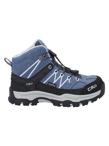 cmp Skórzane buty trekkingowe "Rigel Mid" w kolorze błękitno-czarnym