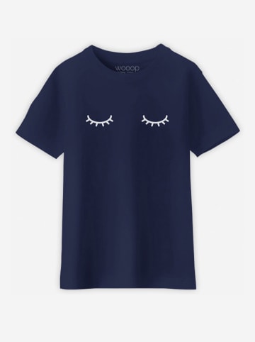WOOOP Shirt "Eyes closed" in Dunkelblau