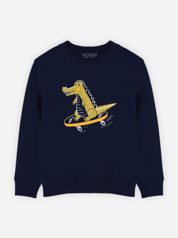 WOOOP Sweatshirt "Croco Skate" in Dunkelblau
