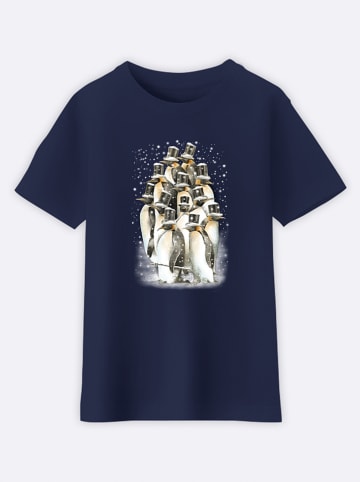 WOOOP Shirt "Gathering in the Snow" in Dunkelblau