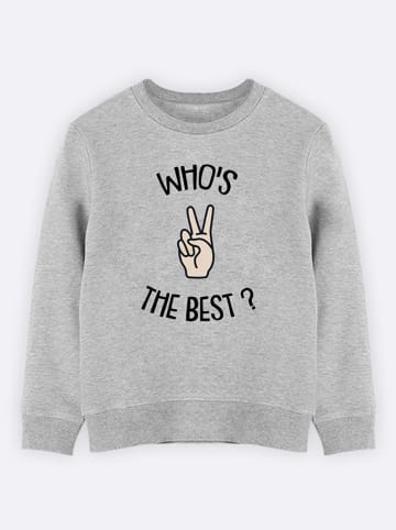 WOOOP Sweatshirt "Who's the best" in Grau