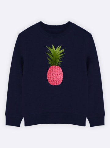 WOOOP Sweatshirt "Floral pineapple" in Dunkelblau