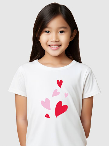 WOOOP Shirt "Back many Hearts" in Weiß