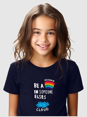 WOOOP Shirt "Be a Rainbow" in Dunkelblau