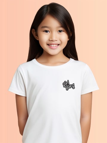 WOOOP Shirt "Girl gang cour" in Weiß