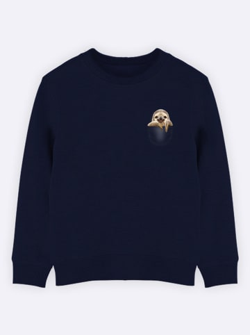 WOOOP Sweatshirt "Pocket sloth" in Dunkelblau