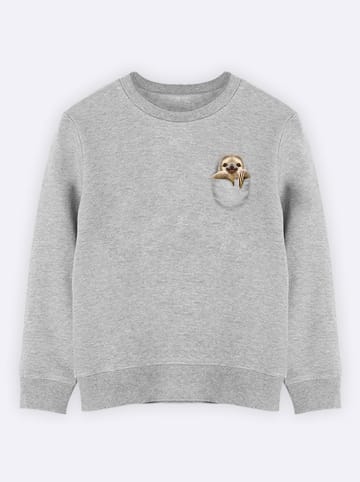 WOOOP Sweatshirt "Pocket sloth" in Grau