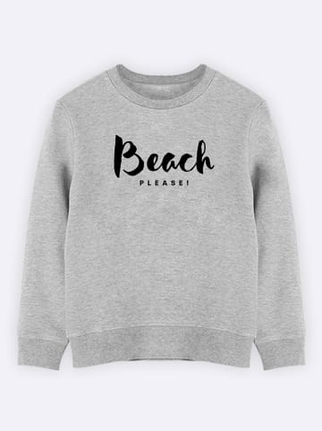 WOOOP Sweatshirt "Beach please" in Grau