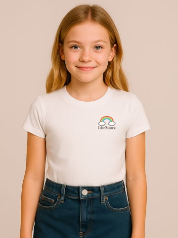 WOOOP Shirt "Don't care" in Creme