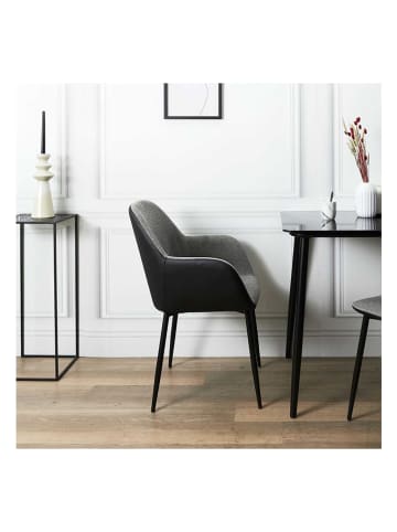 HYGGE 2er-Set: Esszimmerstühle "Memphis" in Grau/ Schwarz - (B)57 x (H)86 x (T)59 cm