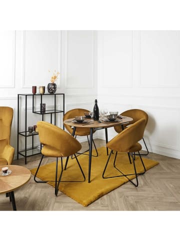 Rétro Chic Fotel "Giulia" w kolorze żółtym - 52 x 84 x 67 cm