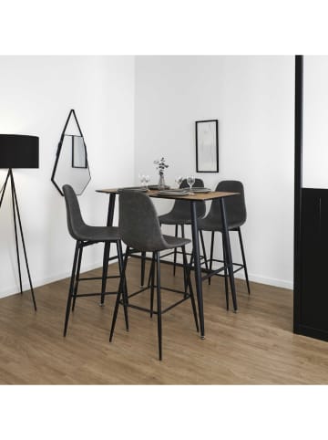 chairs for all 2-delige set: barkrukken "Amber" grijs - (B)44 x (H)110 x (D)54 cm