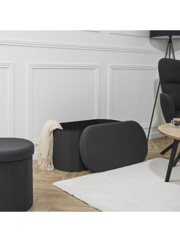 chairs for all Opbergkruk "Pills" zwart - (B)76 x (H)38 x (D)38 cm