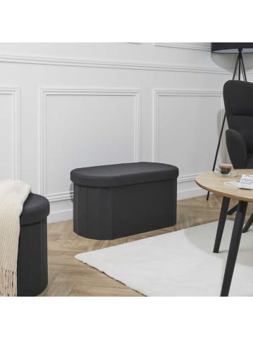 chairs for all Opbergkruk "Pills" zwart - (B)76 x (H)38 x (D)38 cm