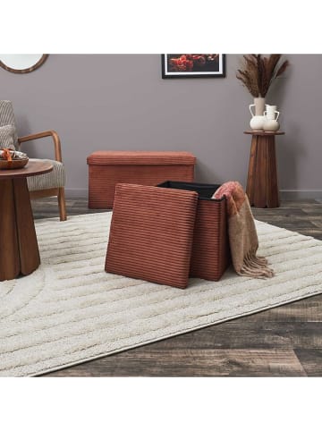 THE HOME DECO FACTORY Aufbewahrungshocker in Braun - (B)28 x (H)38 x (T)38 cm