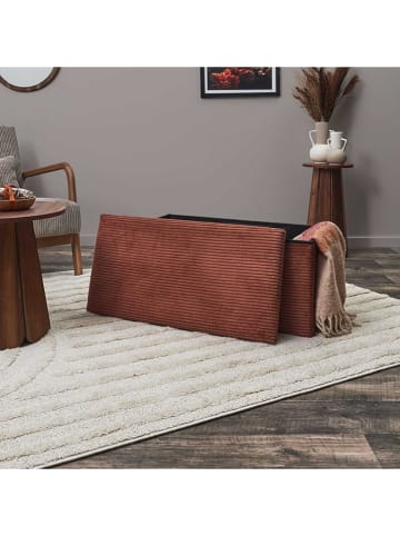 THE HOME DECO FACTORY Aufbewahrungsbank in Braun - (B)76 x (H)38 x (T)38 cm