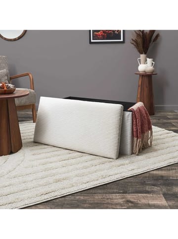 THE HOME DECO FACTORY Aufbewahrungsbank in Beige - (B)76 x (H)38 x (T)38 cm