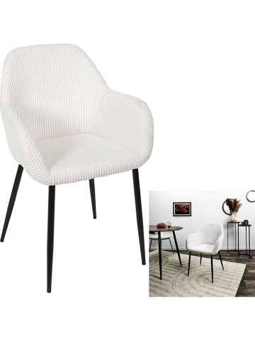 THE HOME DECO FACTORY 2-delige set: fauteuils wit - (B)59 x (H)85 x (D)55,7 cm