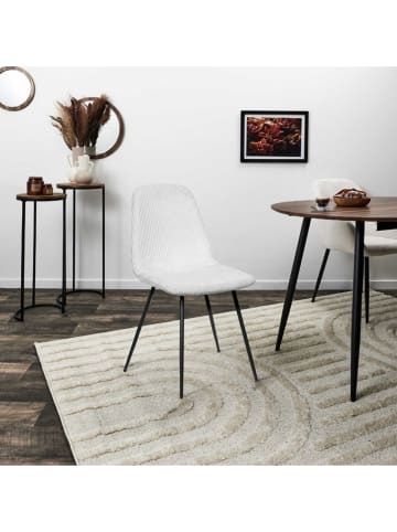 THE HOME DECO FACTORY 2er-Set: Stühle ''Chase'' in Creme - (B)45 x (H)85 x (T)54 cm