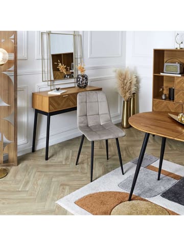 Rétro Chic Esszimmerstuhl ''Mateo'' in Grau - (B)45 x (H)88 x (T)52 cm